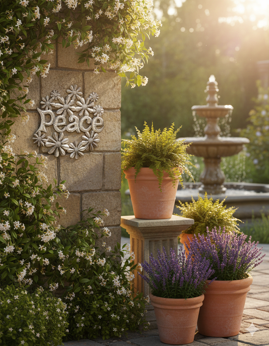 Handcrafted Peace & Flowers Metal Wall Art – Haitian Artisan Decor.