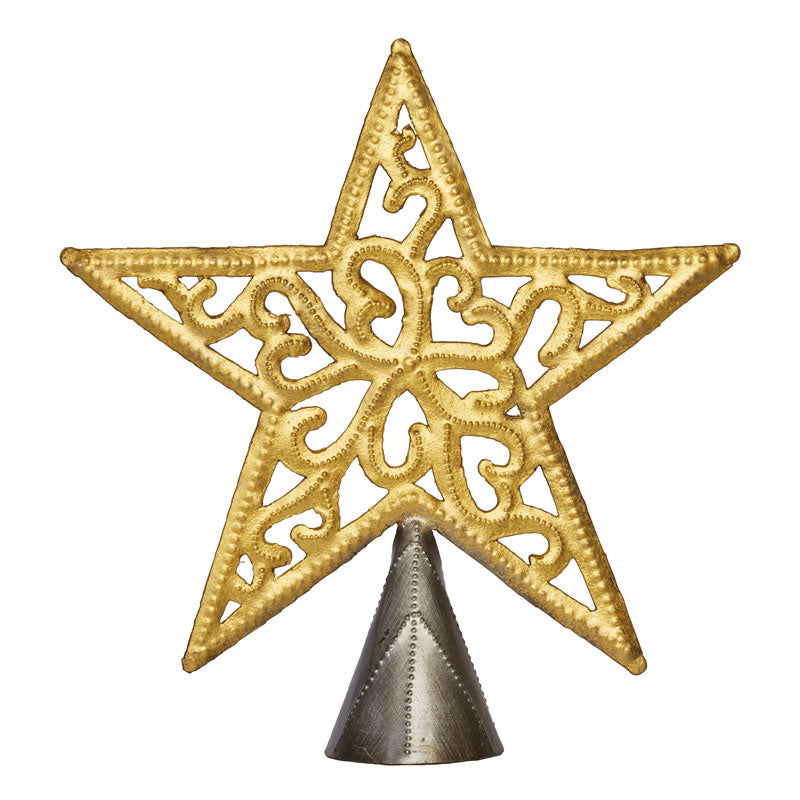 Gold Filigree Star Tree Topper