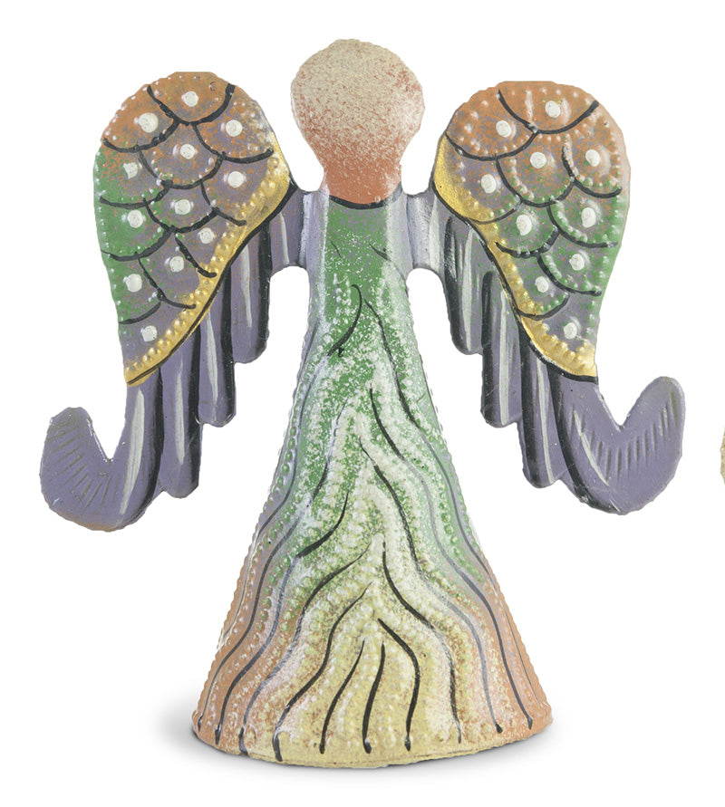 Mini Painted Angels with Curled Wings Set (Set of 4)