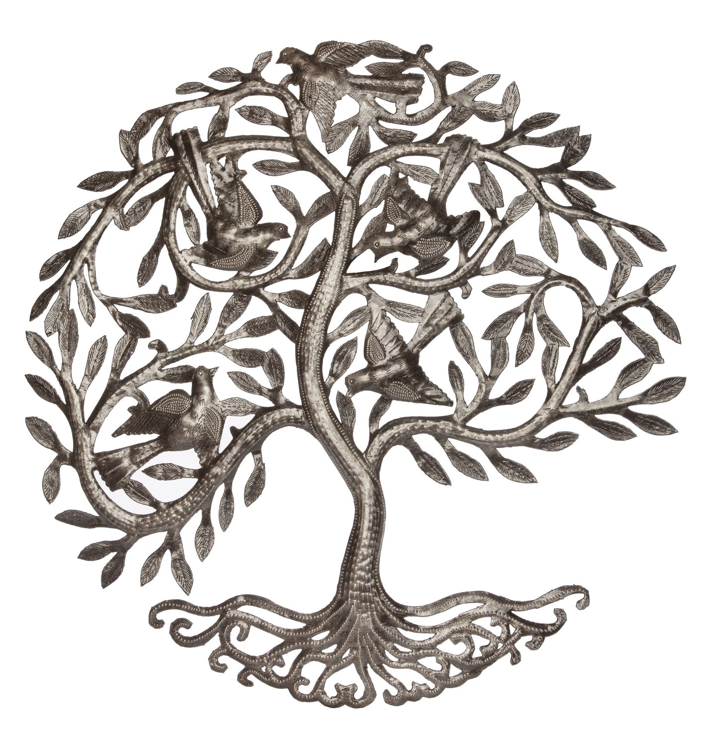 Tree Round with Four Birds