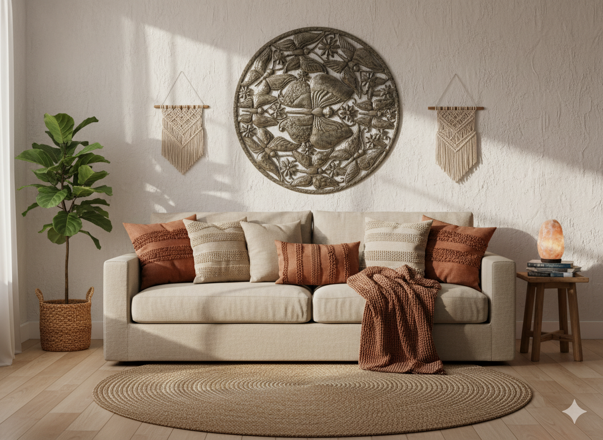 Butterflies and Flowers Metal Wall Sculpture – Handmade by Haitian Artisans.