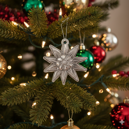 Handcrafted Metal Sunflower Ornament – Haitian Artisan Decor.