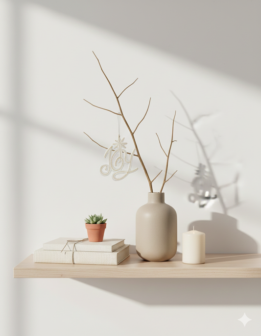 Handmade White “Joy” Christmas Ornament – Haitian Artisan Holiday Decor.