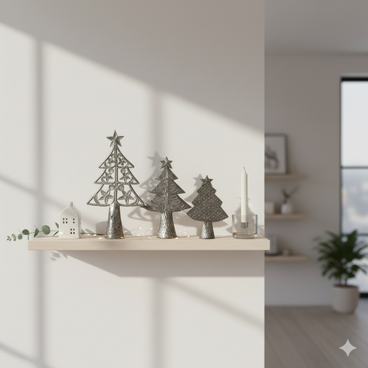 We Three Trees – Set of 3 Handmade Haitian Metal Christmas Trees (Set of 3)