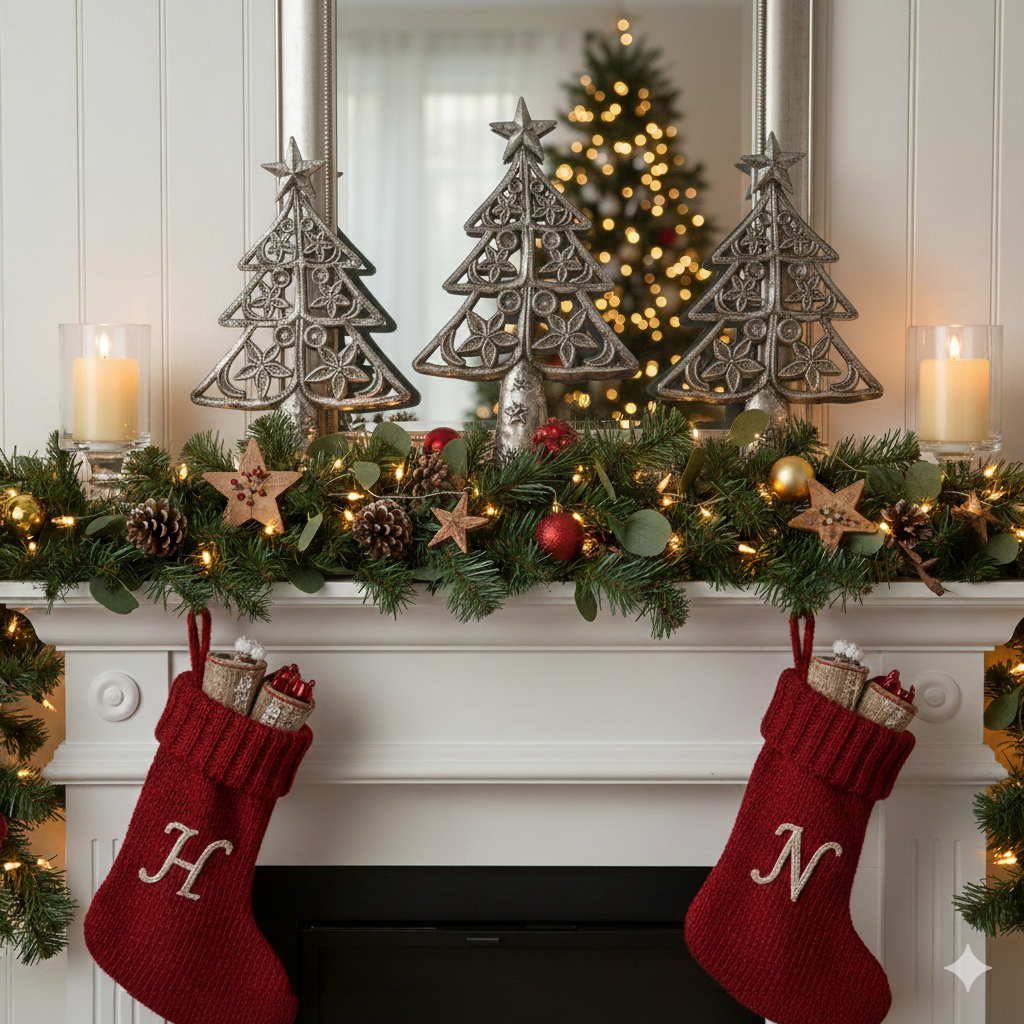 We Three Trees – Set of 3 Handmade Haitian Metal Christmas Trees (Set of 3)