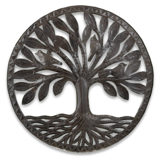 Travelers Tree Metal, Wall Art. Handmade in Haiti. Recycled Metal. Housewarming Gifts. Home, Patio, and Garden Decor. Outdoor/Indoor.