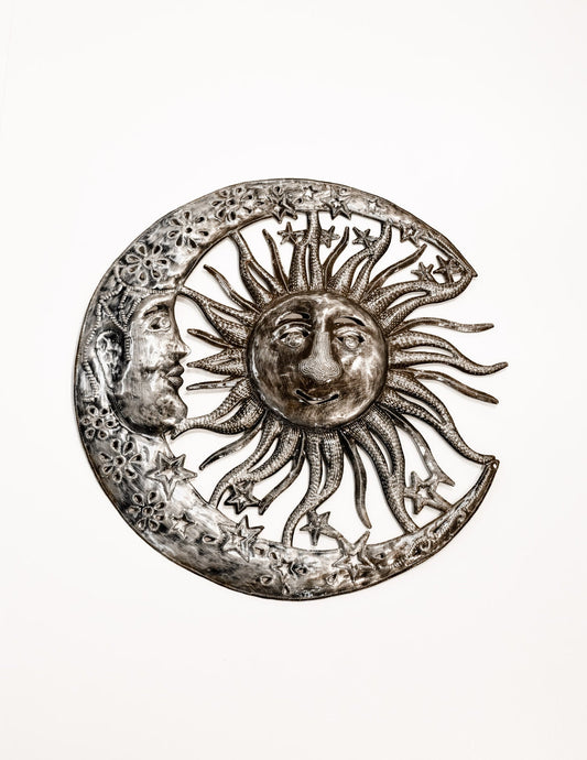 Floral Moon and Sun