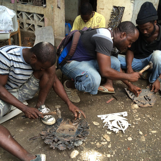 Travelers Tree Metal, Wall Art. Handmade in Haiti. Recycled Metal. Housewarming Gifts. Home, Patio, and Garden Decor. Outdoor/Indoor.