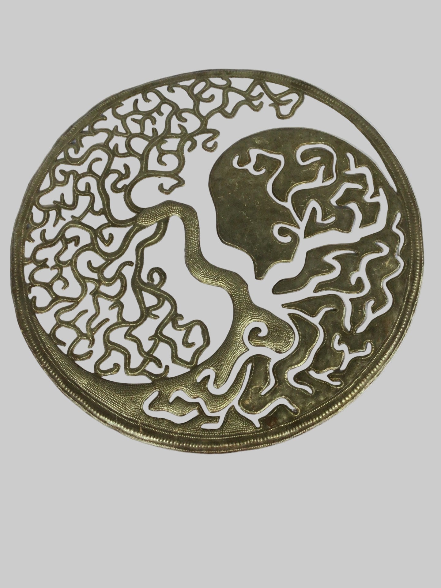 Haitian Handcrafted Metal Tree of Life Wall Hanging – Recycled Art.