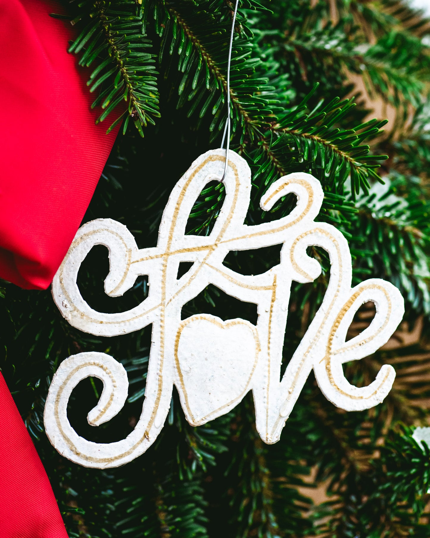 White Love Ornament