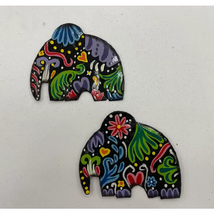 Vivid Small Elephants (Set of 2)