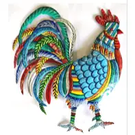 Painted Blue Rooster