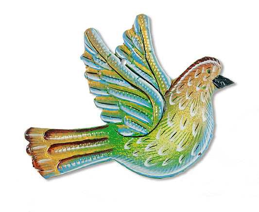 Blue Painted Bird Ornament