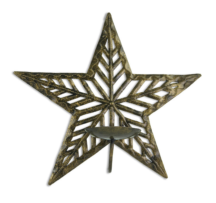 Painted Star Sconce